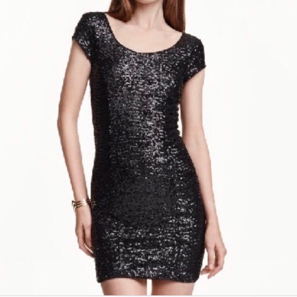 Black Sequin Mini H&M dress